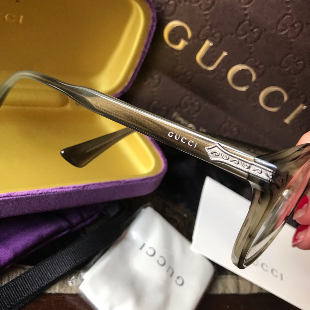 💯%Authentic GUCCI Round 50 titanium/metal glasses - Picture 4 of 8